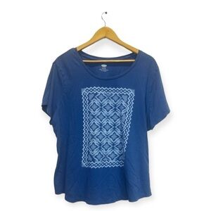 Old Navy 100% Cotton Blue short sleeve Top Shirt Size XXL